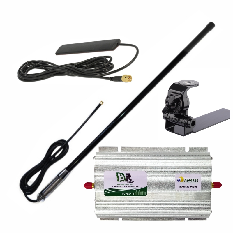 Bit Electronics KIT Repetidor Celular Veicular 850/1800 MHz